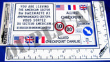 West German/Allied Berlin Wall/Border/Checkpoint Signs -1/35 Scale (3 sheets) - Duplicata Productions