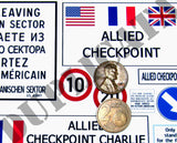 West German/Allied Berlin Wall/Border/Checkpoint Signs -1/35 Scale (3 sheets) - Duplicata Productions